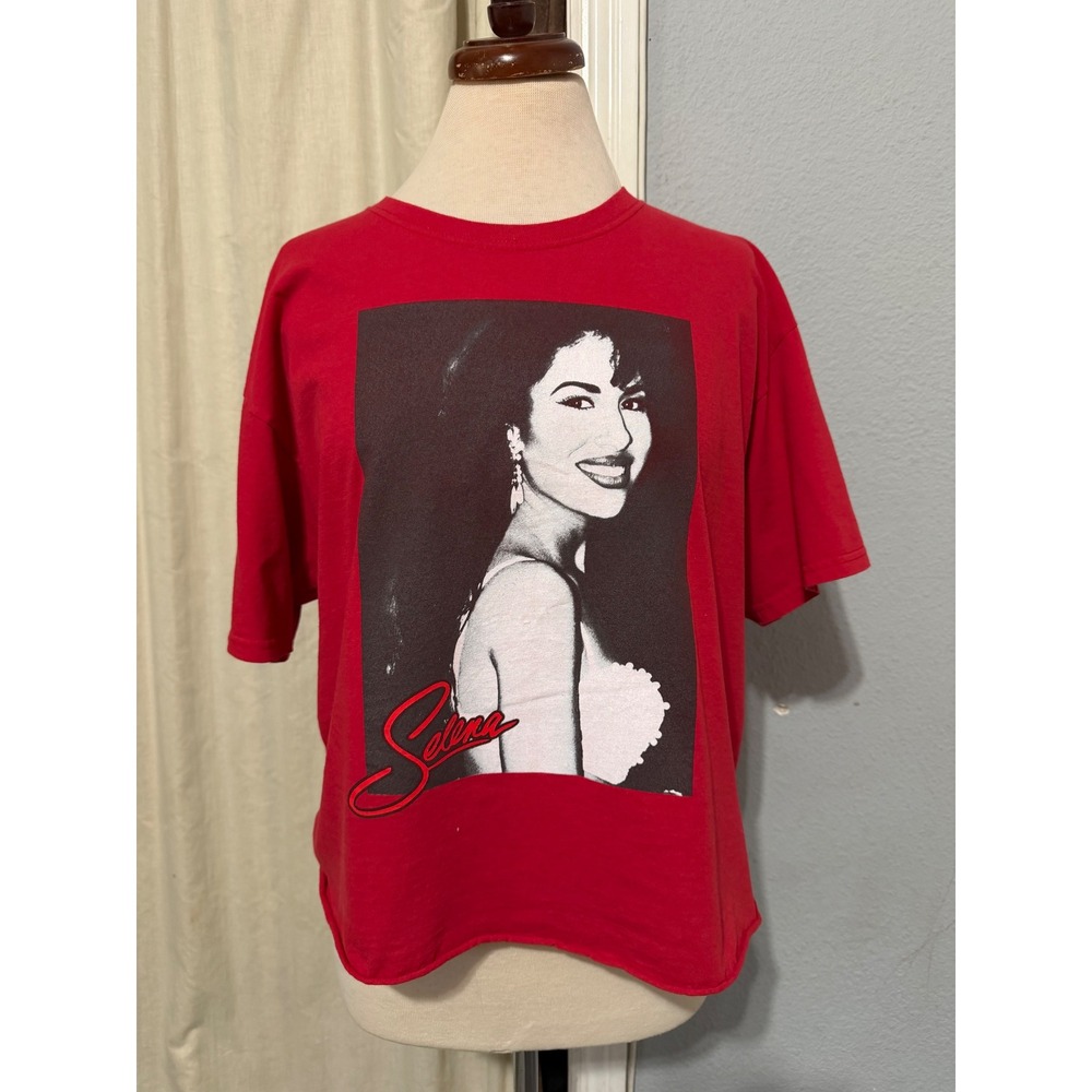 Selena Quintanilla Official Red Graphic Cropped T-Shirt Womens Large 2019 Y2K